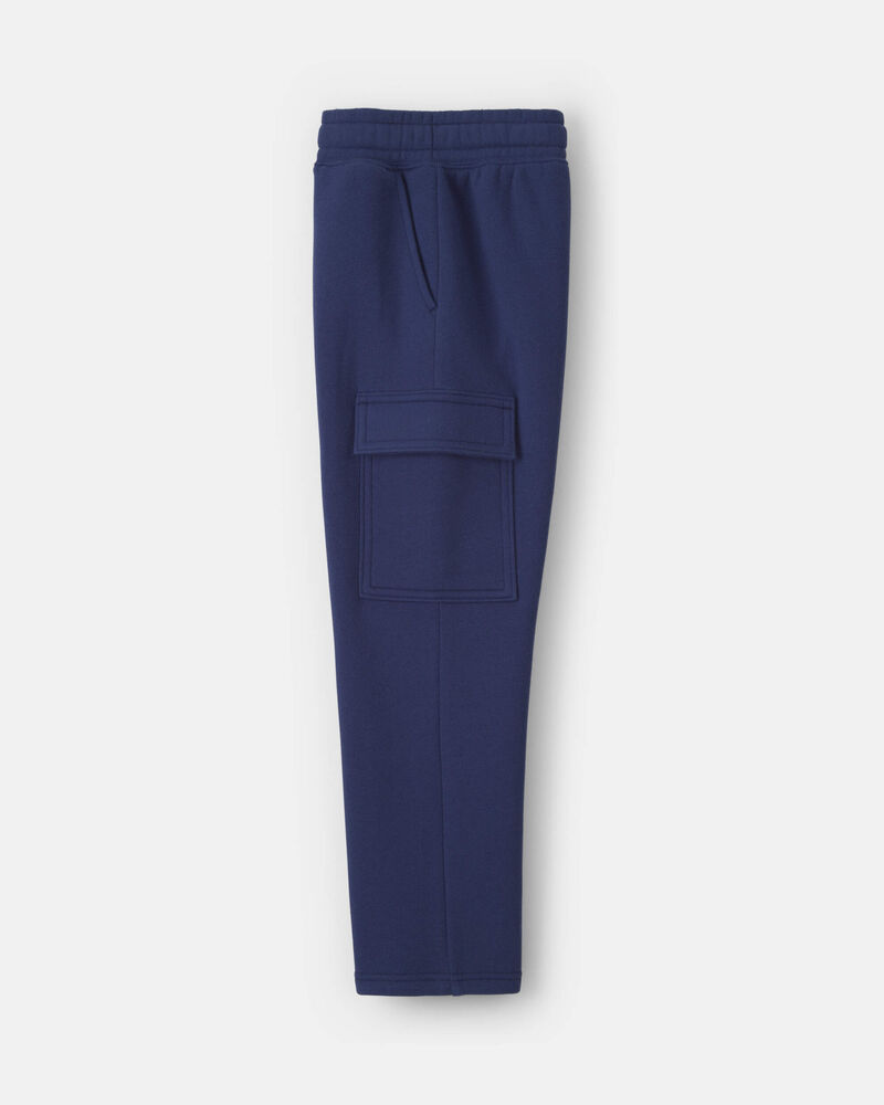 Boys Fleece Cargo Pants - Navy Blue, image 3 of 5 slides