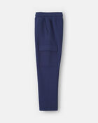 Boys Fleece Cargo Pants - Navy Blue, image 3 of 5 slides