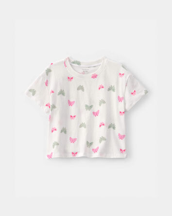 Toddler Girl Butterfly Tee - Ivory, 