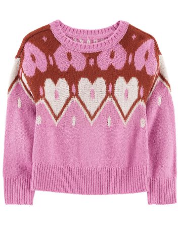 Heart Mohair-Like Sweater, 