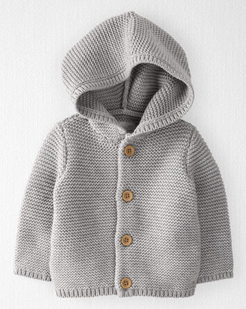 Bébé Cardigan à surpiqûre unique en coton biologique , 