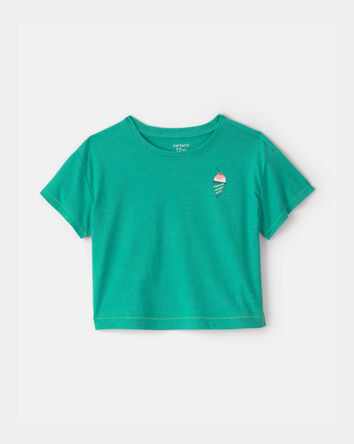 B&eacute;b&eacute; fille - T-shirt &agrave; imprim&eacute; cr&egrave;me glac&eacute;e - Vert, 