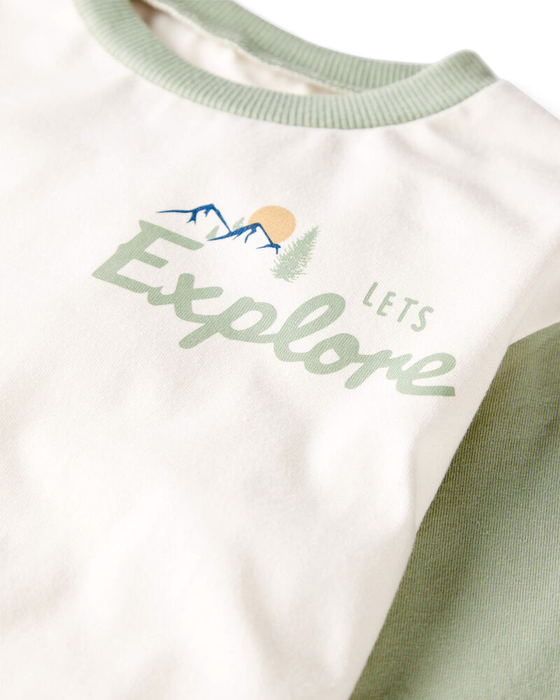 Toddler Organic Cotton Let's Explore Long-Sleeve Tee, image 3 of 7 slides