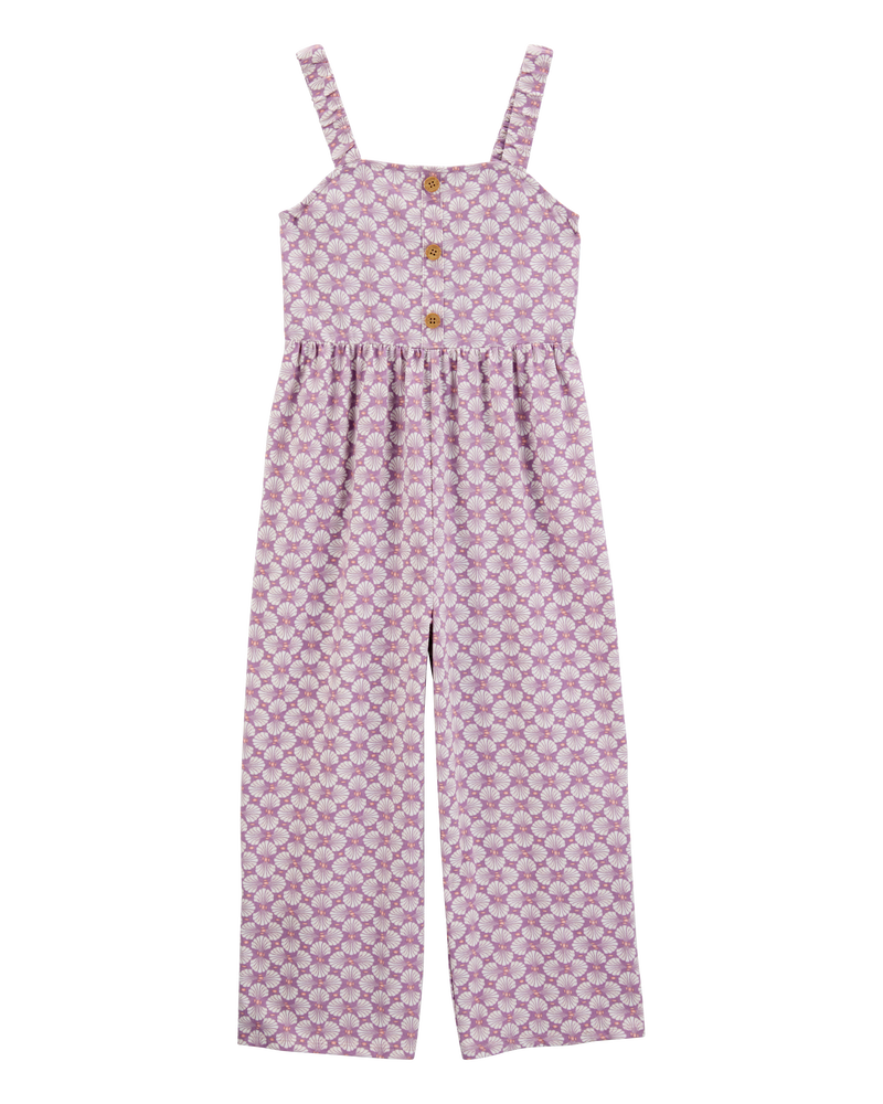 Enfant Combinaison en tricot à motifs tropicaux - Mauve, image 1 sur 3 diapositives
