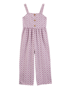 Enfant Combinaison en tricot à motifs tropicaux - Mauve, image 1 sur 3 diapositives
