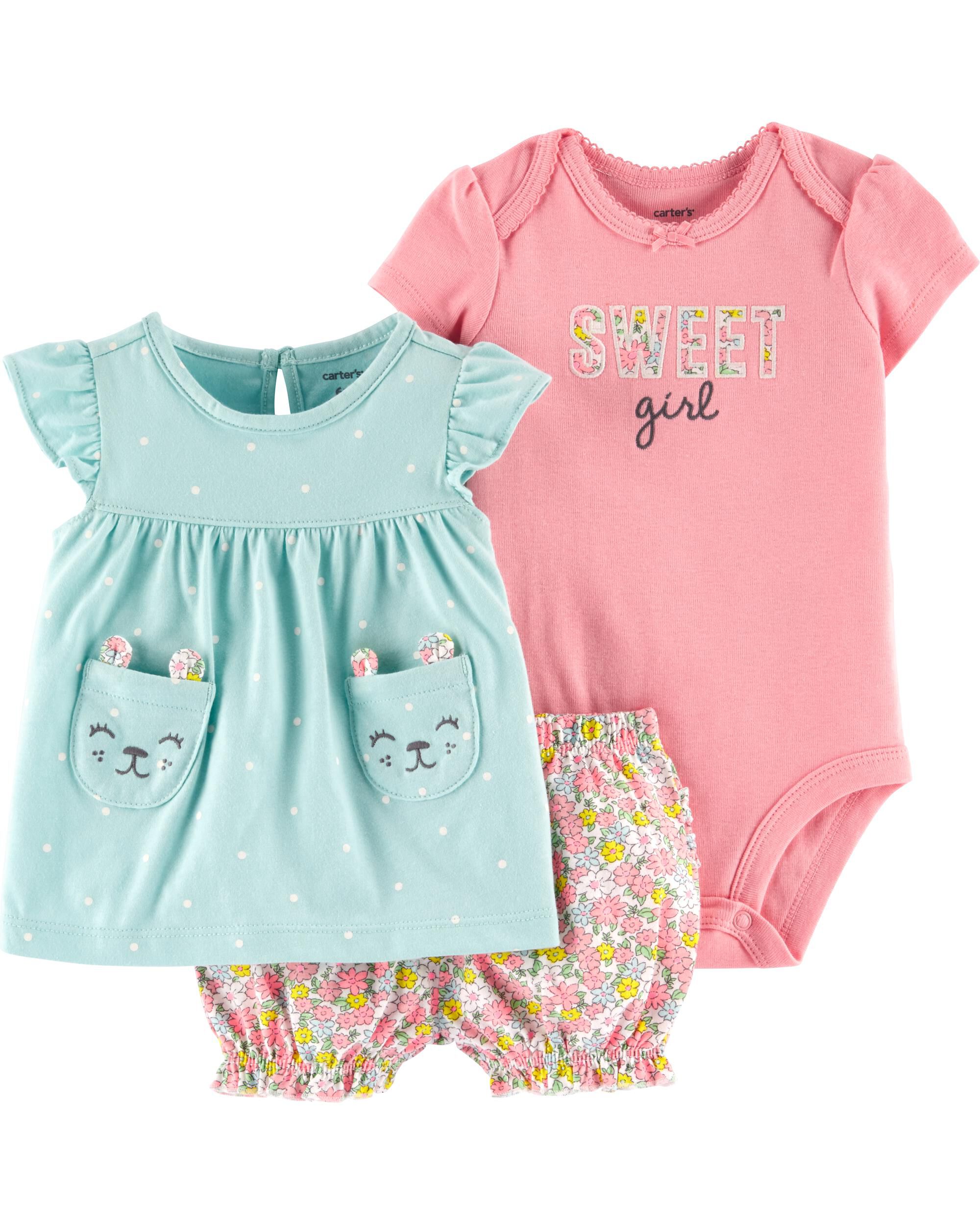 3 Piece Floral Little Short Set