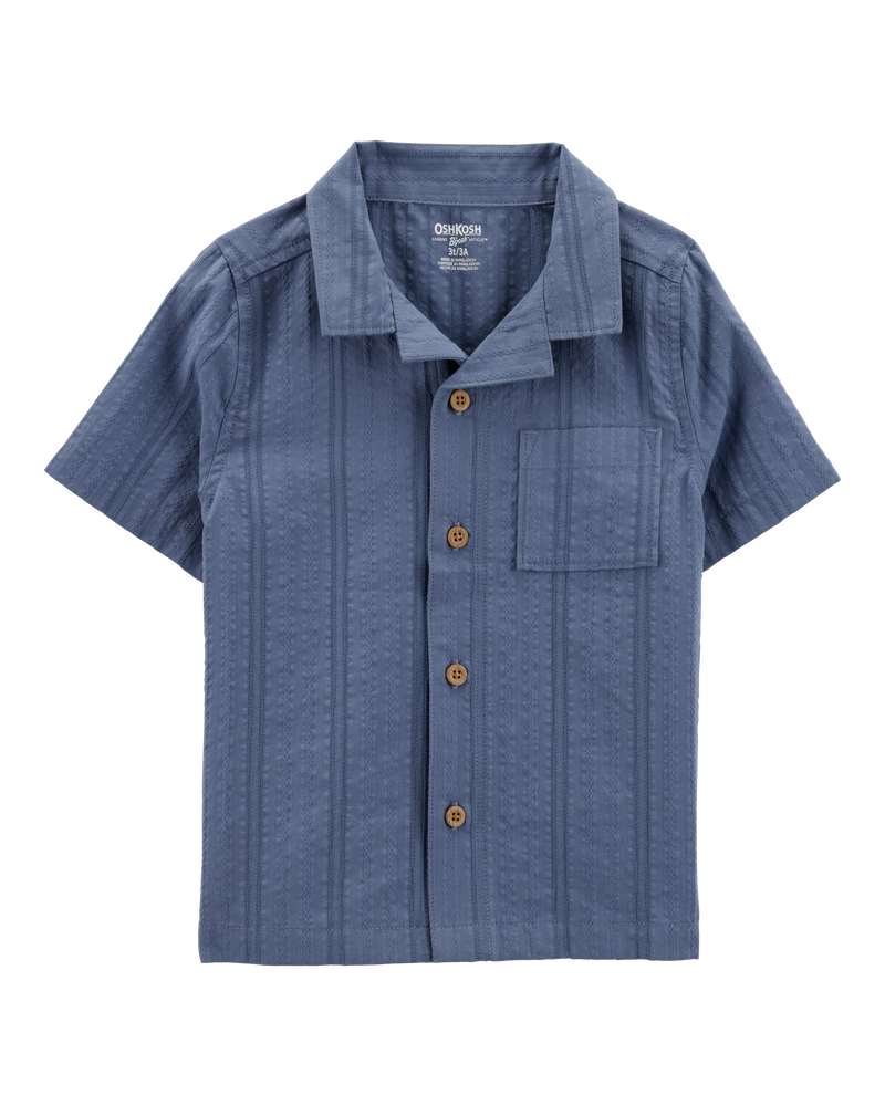 Toddler Seersucker Button-Down Shirt - Blue, image 1 of 4 slides