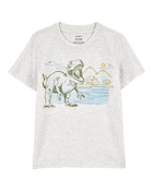 Baby Dinosaur Knit Short-Sleeve Tee - Gray, image 1 of 3 slides