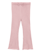 Bébé Pantalon évasé en tricot côtelé - Rose, image 1 sur 4 diapositives