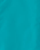 Girls Solid Midweight Fleece Lined  Jacket- Aqua, image 3 of 3 slides
