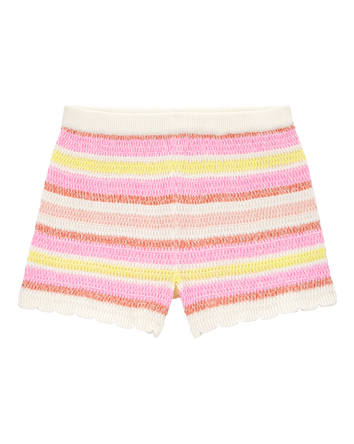 Enfant Short rayé en tricot et crochet , 