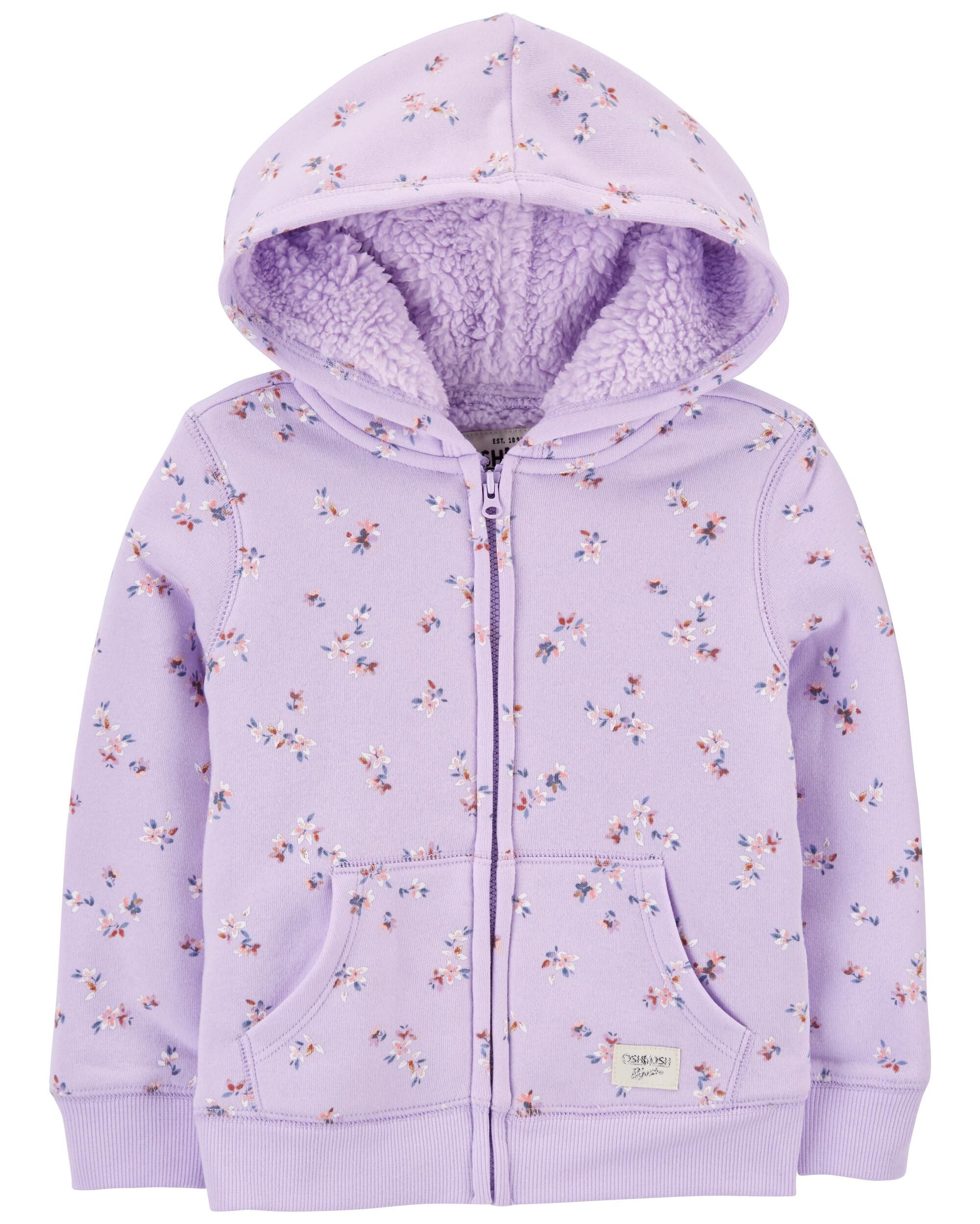 Lilac Sherpa Lined Zip Hoodie Carter s Oshkosh Canada