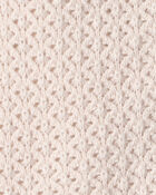 Baby Girl Organic Cotton Sweater Romper in Cream, image 3 of 4 slides