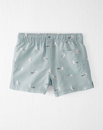 Toddler Recycled Seagull-Print Swim Trunks, 