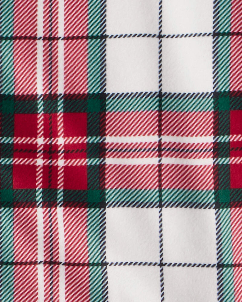Kids Flannel Plaid Print Long-Sleeve Loose Fit 2-Piece Pyjamas - Red/Green, image 2 of 3 slides