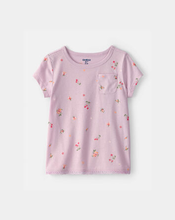 Toddler Girl Floral Top - Purple, 