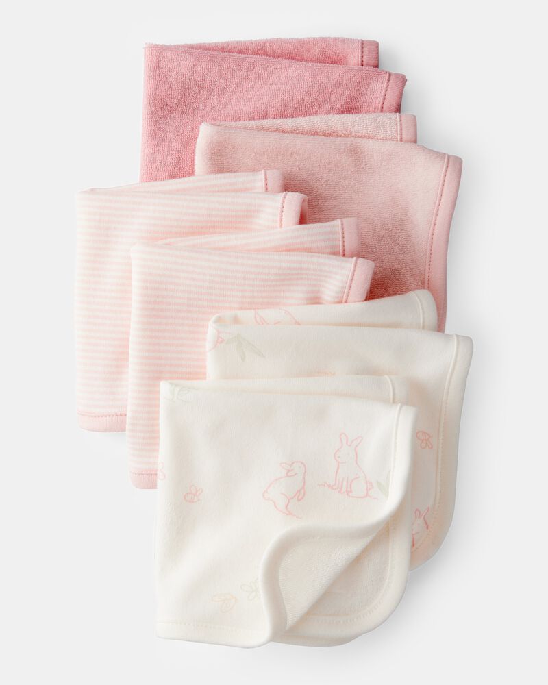 Baby Girl 6-Pack Wash Cloths, image 1 of 2 slides