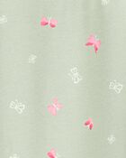 Girls Floral Stretch Leggings - Green, image 3 of 5 slides