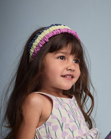 Tout-petit fille - Emballage de 3 bandeaux &agrave; cheveux - Gris fonc&eacute;/Jaune/Mauve, 