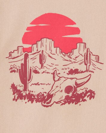 Kid Desert Landscape Graphic Tee - Khaki, 
