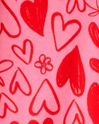 Girls Heart Floral Loose Fit Loose Fit Night Gown - Pink, image 3 of 4 slides