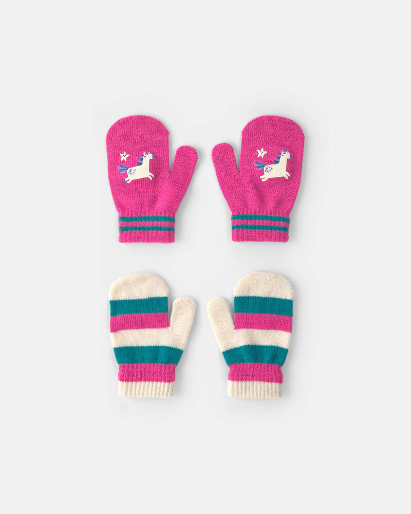 Tout-petit fille - Emballage 2 paires de mini mitaines Kombi - Joie, image 1 sur 1 diapositives