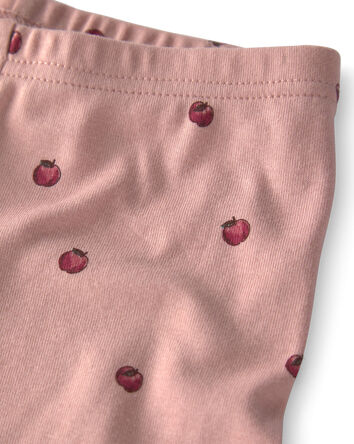 Toddler Girl 2-Piece Organic Cotton Pajamas in Apples, 