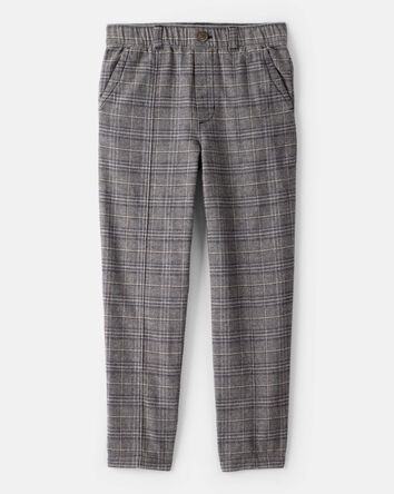 Garçons - Pantalons à carreaux - Gris, 
