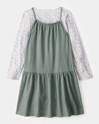Kid 2-Piece Floral Tee & Tank Dress, image 3 of 6 slides