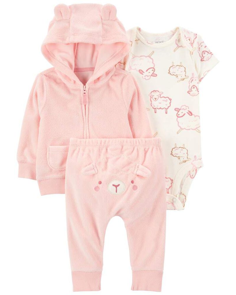 Baby 3-Piece Sheep Little Jacket Set, image 5 of 6 slides