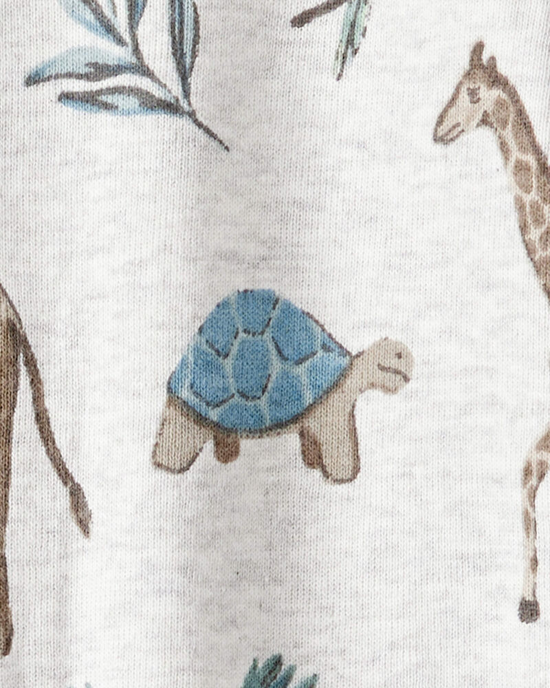 Baby Organic Cotton Safari-Print Sleeper, image 3 of 4 slides