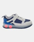 Toddler Light-Up Casual Sneakers - White/Navy, image 2 of 8 slides
