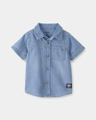 B&eacute;b&eacute; gar&ccedil;on - Chemise boutonn&eacute;e en denim - Bleu, image 1 sur 2 diapositives
