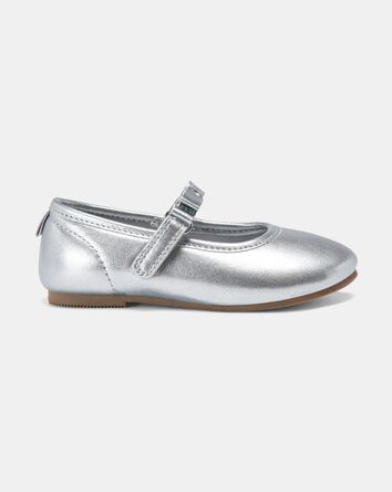 Toddler Girl Dress Shoes - Silver, 