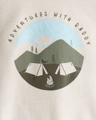 Baby Boy 2-Piece Camping Camo Cotton Long-Sleeve Bodysuit & Pant Set - Green/Beige, image 4 of 6 slides