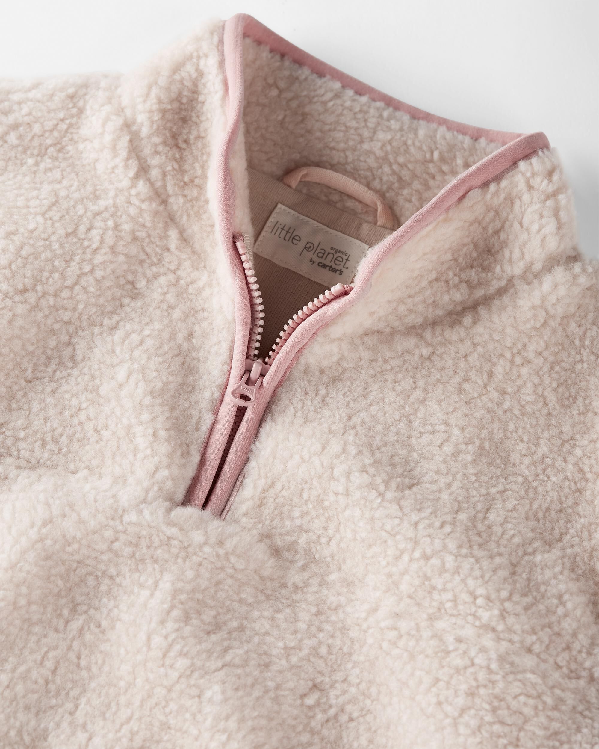 Pink fluffy quarter zip on sale