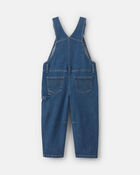 Toddler Girl Denim Overalls - Medium Wash, image 3 of 6 slides