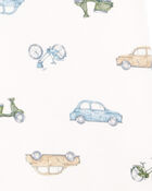 Baby Boy 2-Way Zip Cars PurelySoft Wearable Blanket - Ivory, image 4 of 5 slides