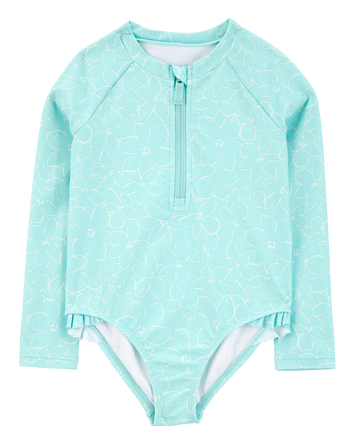 Toddler 1- Piece Floral Rashguard, 
