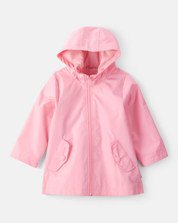 Tout-petit fille - Imperméable de couleur unie - Rose, 