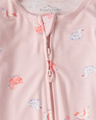 Baby Girl Flamingo PurelySoft&trade; Snug Fit Sleeper - Pink, image 5 of 9 slides