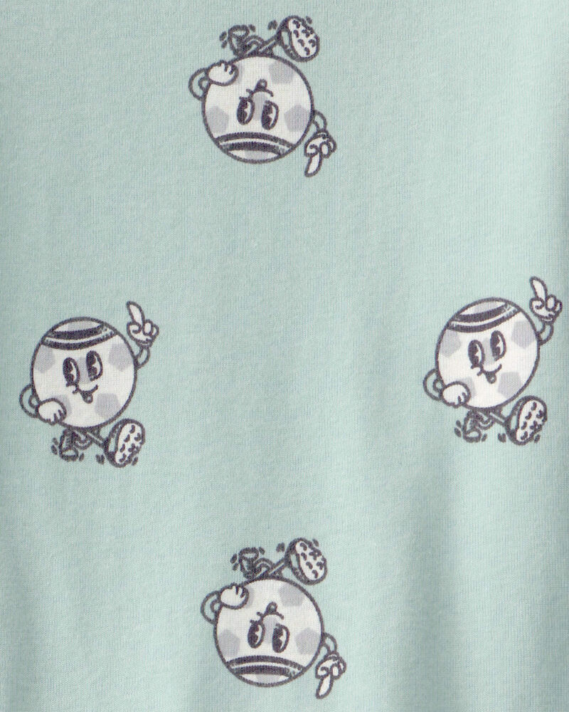 Tout-petit - Pyjama 2 pi&egrave;ces ajust&eacute; &agrave; manches courtes en 100 % coton, soccer - Vert, image 2 sur 2 diapositives