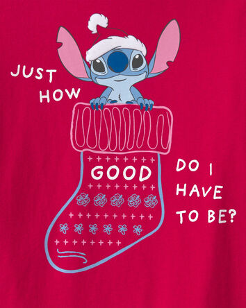 Filles - T-shirt manches longues &agrave; motif Stitch de Disney&copy; &ndash; Rouge, 