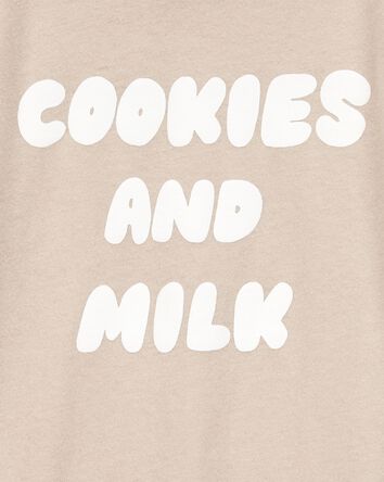 Toddler Cookies & Milk Short-Sleeve Graphic Tee - Khaki, 