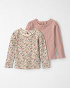 Toddler Girl 2-Pack Organic Cotton Slim Fit Tops, image 1 of 5 slides
