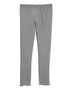 Kid 2-Piece Long-Sleeve Ribbed Top & Leggings Set, image 6 of 6 slides