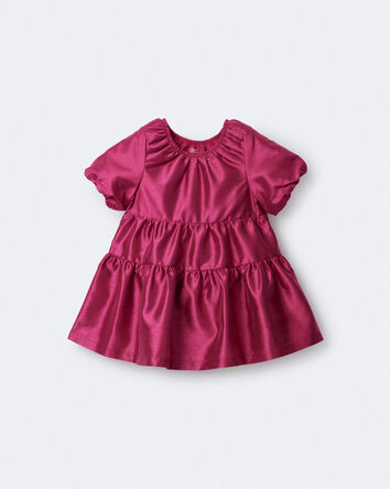 Toddler Girl Puff Sleeve Short-Sleeve Dress - Pink, 