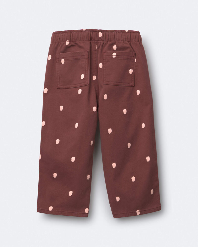 Toute-petit fille - Pantalon &agrave; plis &agrave; pois - Bourgogne, image 5 sur 6 diapositives