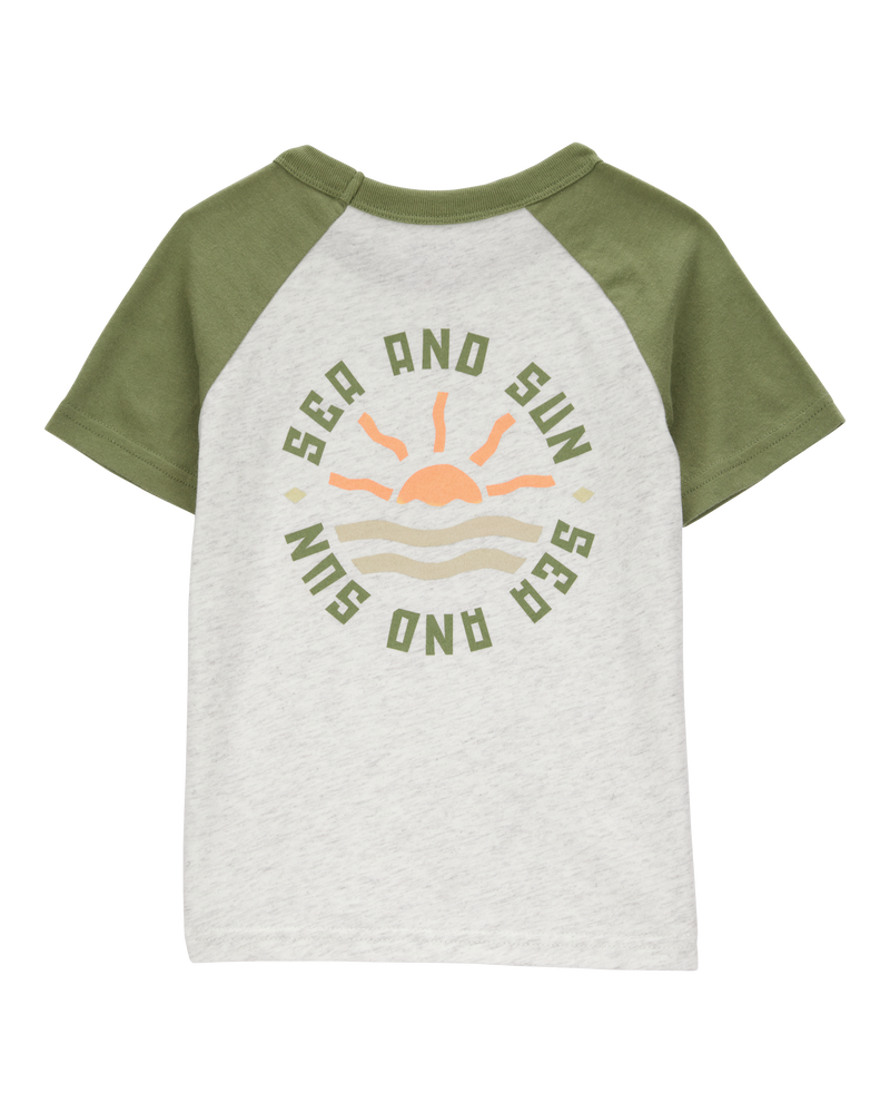 Toddler Tropical Woven Short-Sleeve Tee - Gray, image 2 of 4 slides