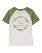 Toddler Tropical Woven Short-Sleeve Tee - Gray, image 2 of 4 slides